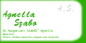 agnella szabo business card